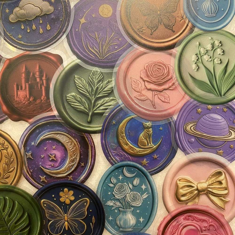 Sticker set of 15 3D illusion designs | Add a dash of style to your envelope